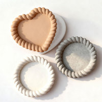 Moule en silicone torsadé pour corde, idéal pour la fabrication de sous-verres et plateaux de rangement en résine ou plâtre, facile à démouler pour la décoration de table.
