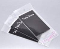 Carte de papier d'impression de logo d'affichage de bijoux en gros avec sac d'opp en plastique poly transparent avec trou de suspension