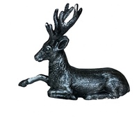 Décoration de jardin en fonte figurine de renne de Noël/statue de cerf de décoration de maison en fonte/wapiti couché antique en métal
