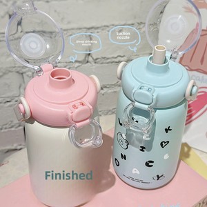 Termo portátil de acero inoxidable para niños 2025 con pajita y diseño de vientre grande - Modelo Tea Diary - Product Image 2