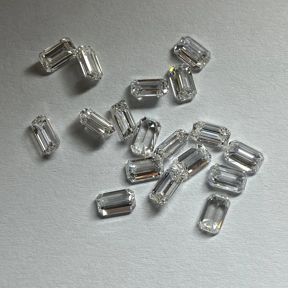 Hq gems 0.1 carat 2x3mm 3x5mm f vs esmeralda diamante 100% natural solto diamantes pedra