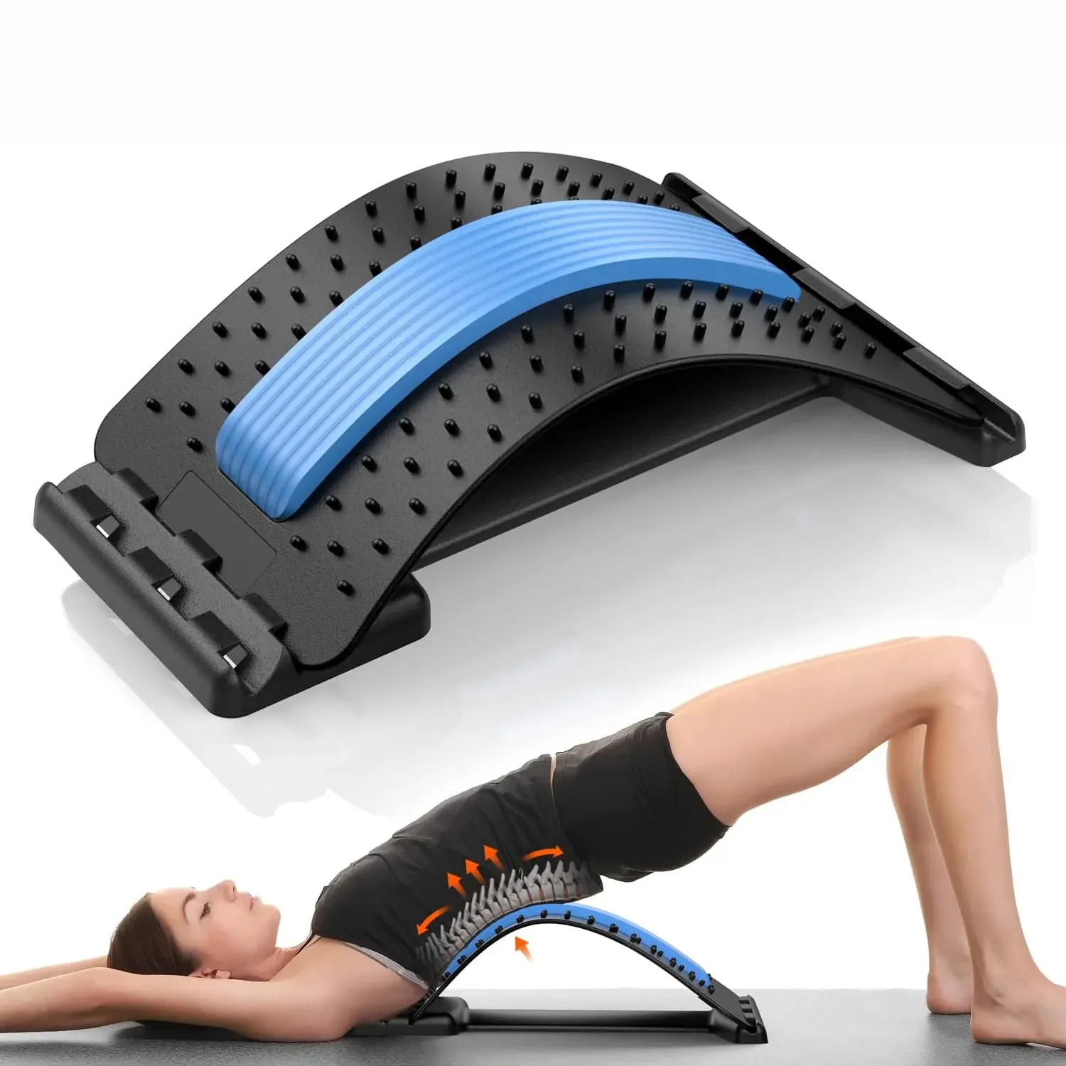 Çok seviyeli ayarlanabilir masaj bel boyun spor lomber servikal omurga desteği ağrı kesici geri sedye