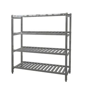 Cucina regolabile 4 scaffali per pneumatici in acciaio inox Rack di stoccaggio regolabile design personalizzato per la vendita