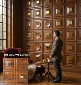 Hiện đại Gương 3D tấm Tường PVC Vàng nhựa ốp tường - Product Image 5