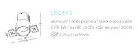 Éclairage commercial moderne, downlight LED 7W, intérieur, hôtel, spot encastré en aluminium COB