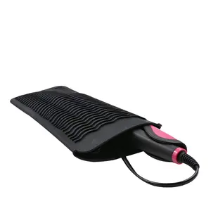 Silicone Heat Resistant Travel Mat Pouch for Curling Iron Hair Straightener Multi-function Non-slip Flat Iron Hair Styling Tool