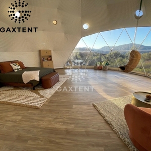 Tente Dôme Gonflable Transparente à Coque Rigide de 10M de Diamètre, Modèle Bulle Verte/Yelle pour Camping, Fabrication Directe - Product Image 2