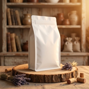Sacs à café en aluminium à haute barrière, imprimés sur mesure, à fond plat, avec fermeture éclair facile à ouvrir, vente en gros - Product Image 1
