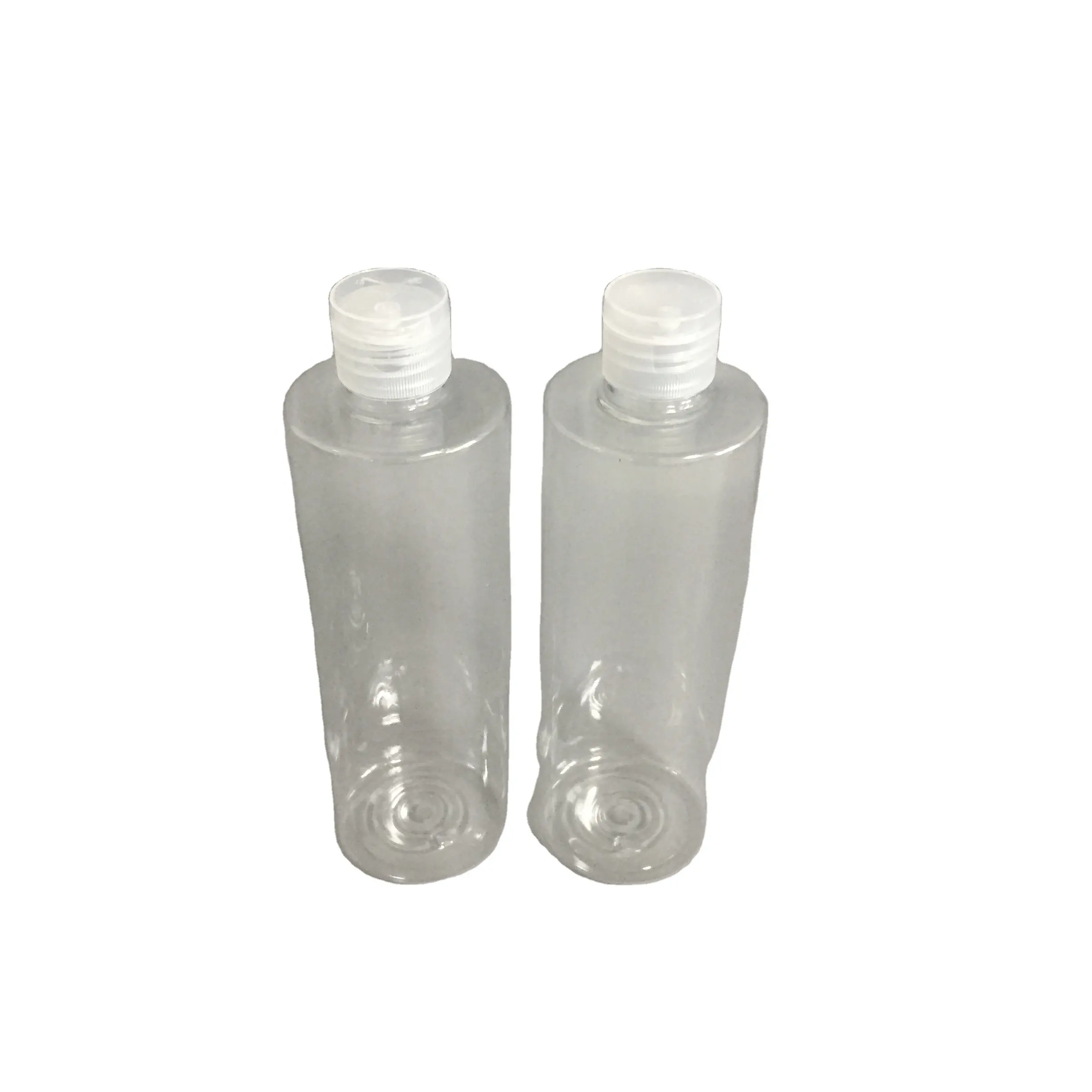 500ml PET clear plastic bottle with flip cap