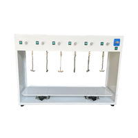 Agitateur électrique asynchrone à six positions JJ-6A avec mesure de vitesse et conception multi-têtes en acier inoxydable