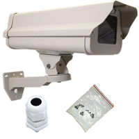 Cámara cctv de aluminio para exteriores, carcasa tipo bala de 12 pulgadas, carcasa impermeable IP66 con soporte de montaje