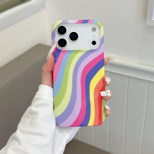 Senyork stripe glossy Rainbow IMD mobile phone <b>case</b> for <b>iPhone</b> 17E 16 pro max 15 14plus 13 12 <b>11</b> soft TPU back cover OEM - Product Image 2