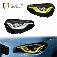 Pieza de Repuesto para Automóvil SJC para BMW Serie 2 G42, Faro Delantero LED V2 Exclusive Ahumado/Sombreado, Bicolor Blanco y Amarillo, Ensamblaje 22-26, Sistema de Iluminación