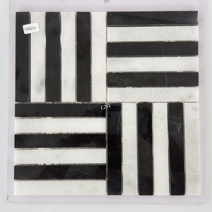 Azulejo <span class=keywords><strong>de</strong></span> Mosaico Negro <span class=keywords><strong>Cuadrado</strong></span>, Baldosas <span class=keywords><strong>de</strong></span> Mosaico <span class=keywords><strong>de</strong></span> Mármol para Pared, <span class=keywords><strong>Precio</strong></span> por <span class=keywords><strong>Metro</strong></span> <span class=keywords><strong>Cuadrado</strong></span> para Piso <span class=keywords><strong>de</strong></span> Cocina, Blanco y Negro - Product Image 1