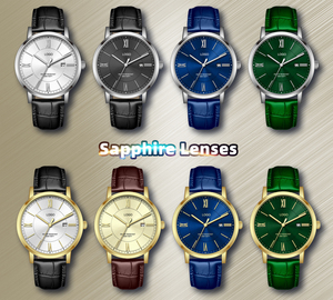 Reloj cronógrafo de lujo para hombre, reloj de pulsera deportivo de cuero para negocios, reloj clásico vintage, reloj de cuarzo resistente al agua 30M - Product Image 2