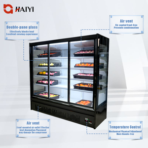 Equipo de Refrigeración para Exhibición en Supermercados, Refrigerador Abierto de Múltiples Niveles, Refrigerador Vertical con Cortina de Aire - Product Image 3