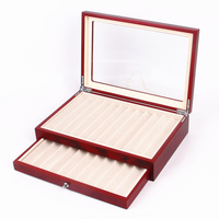 Étui de présentation rectangulaire de luxe noir en MDF fait main avec 23 emplacements pour stylos plume, organisateur de rangement artisanal gravé