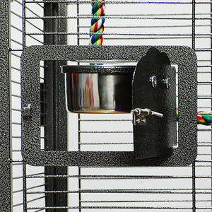 25.59 İnç Ferforje Kuş Taşıma Kafesi, Taşınabilir ve Hafif, Papağanlar, Conures ve Muhabbet Kuşları için Kolay Kurulum - Product Image 5