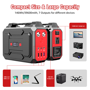 Station d'alimentation solaire portable pour camping, lithium-ion, 39600mAh, rechargeable, sortie AC 100W, légère, pour <span class=keywords><strong>voiture</strong></span> et situations d'urgence - Product Image 6