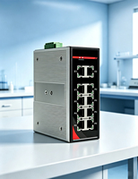 Serveur à 8 ports série monté sur rail, Ethernet RS485, réseau de qualité industrielle, double alimentation, Modbus RTU/ASCII transparent
