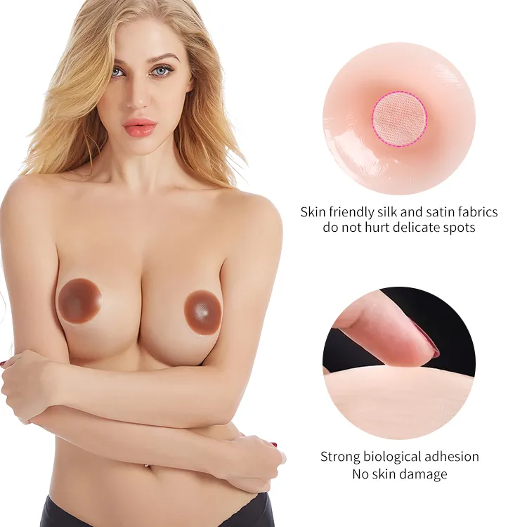 Washable Reusable Invisible Nippies Nipple Cover Sticky Safe Adhesive Opaque Silicone Nipple Cover