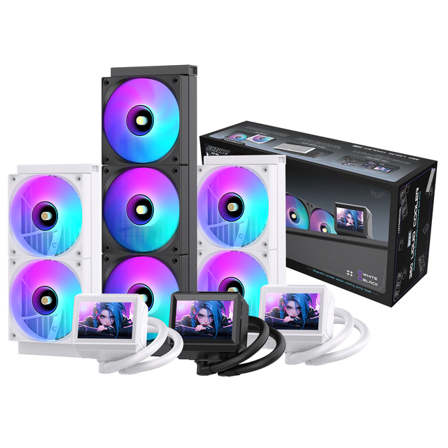 LOVINGCOOL High-performance Square Radiator 240/360 ARGB CPU Water Cooler Gaming PC Liquid Cooling with 3.5 Inch Screen