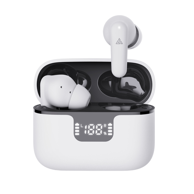 AI ANC -36dB TWS Wireless Earbuds for 6.0 Digital Display IPX0 Waterproof Low Latency In-ear Gaming Earphones