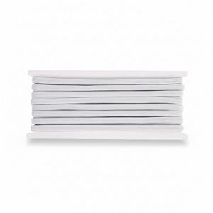 Banda Elástica Blanca para Coser de 1/4 de Pulgada, Longitud Personalizable, Alta Elasticidad, Cordón Recubierto para Macramé, Correa Elástica para Prendas Tejidas y Zapatos - Product Image 1