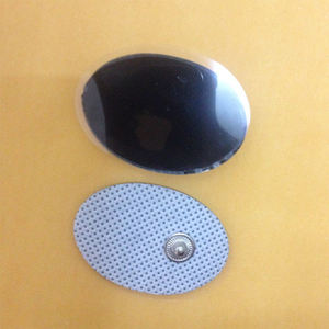 Cuscinetti per elettrodi a bottone ovale piccolo in tessuto di dimensioni personalizzate patch per elettrodi per terapia fisica - Product Image 5