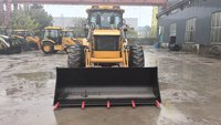 Chargeuse-pelleteuse sur roues JCB 4CX d'origine, rétrocaveuse à flèche télescopique, faible nombre d'heures de travail pour la construction