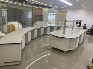 Banc de laboratoire mobile mural en H LB-HF-<span class=keywords><strong>09</strong></span>, mobilier de laboratoire avec armoire modulaire et support pour réactifs - Product Image 6