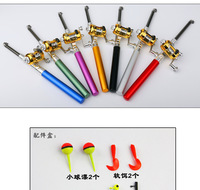 Canne à pêche Meiyu Fountain Pen Ocean Boat, ensemble mini portable 5 sections (canne + moulinet + accessoires + ligne) 1 mètre, type action rigide