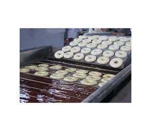 Linha de produção automática completa de rolos de donuts 3000 pcs/hr