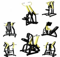 Appareil de musculation multifonctionnel commercial avec assise pour presse pectorale double, entraînement des jambes, fessiers, triceps, dos et fonction de rameur, avec coussinets en mousse, équipement de musculation pour salle de sport