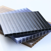 Plaque de polycarbonate alvéolaire 6 mm Full House, gaufrée soleil, pour couverture PC, toit de serre et puits de lumière