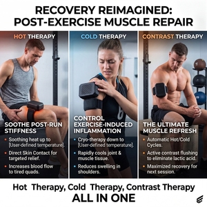 Dispositivo Portátil de Crioterapia con Calor, Máquina de Terapia de Compresión Fría y Caliente con Control Remoto Inalámbrico para Alivio Muscular - Product Image 4