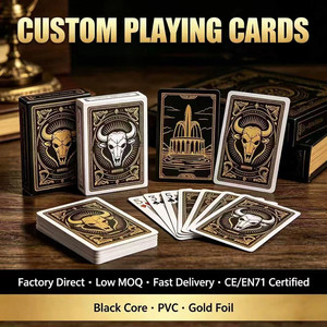 Cartes de poker en plastique PVC OEM avec logo personnalisé imprimé, fabrication en usine - Product Image 1