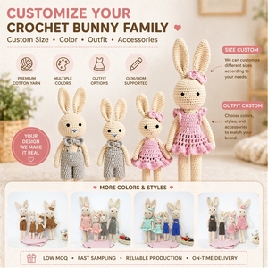 Delizioso Coniglio di Peluche, Morbido Giocattolo Amigurumi Lavorato a Maglia per Neonati, Bambola Coniglietto di Pasqua all'Uncinetto - Product Image 2