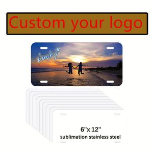 Placas de Matrícula Personalizadas para la Parte Delantera del Automóvil, 12''X 6''X 0.025'', Aluminio para Sublimación, Impresión en Blanco, Placas de Matrícula Personalizadas - Product Image 5