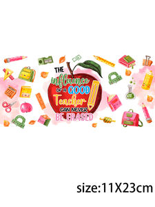 Letop 1ชิ้น UV สำหรับ DTF ถ้วย wraps กันน้ำเครื่องเขียนการเรียนรู้สำหรับครูขวดพลาสติก16ออนซ์พร้อมไม้บรรทัดดินสอและการถ่ายโอน - Product Image 5