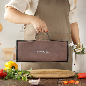 2025 dernière conception 9 pièces ensemble de couteaux de boucher 3 couteaux 3 gaines cisailles à volaille rodage acier et couteau rouleau sac - Product Image 3