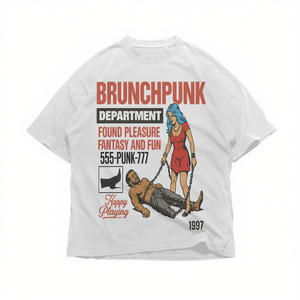 Maglietta grafica Brunchpunk Department, girocollo unisex, manica corta, retrò Pin-Up Art 1997 - Product Image 2