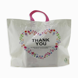 Customized Logo Pink Shopping Boutique Gifts Die Cut <strong>Handle</strong> <strong>Bag</strong>, Reusable Plastic Carry <strong>Bag</strong> with <strong>Handle</strong> - Product Image 2