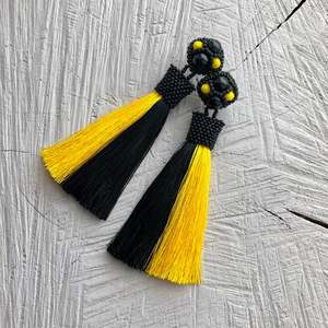 Yellow ombre tassel <b>earrings</b> Handmade Creations - Product Image 1