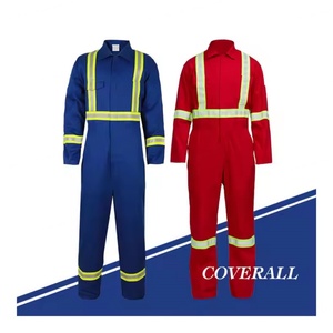 Overoles de Seguridad Reflectantes para Hombre, Corte Regular, Azul y Rojo, Alta Visibilidad, Ropa de Trabajo para Fábrica y Taller - Product Image 6