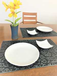 High Quality PVC <b>Woven</b> Flower Pattern <b>Place</b> <b>Mats</b> for Dining Table and Kitchen Bulk Wholesale - Product Image 5