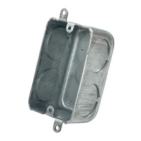 Boîtier de jonction métallique galvanisé sur mesure à une seule fente, sept découpes de 1 pouce, conception ignifuge, oreilles externes durables