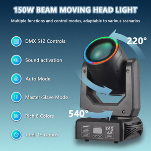 150W dẫn giai đoạn di chuyển đầu đèn Disco <span class=keywords><strong>DMX</strong></span> nhuộm hiệu ứng ánh sáng Đảng tổ chức sự kiện KTV Bar Hall xoay đèn cho phòng họp đám cưới - Product Image 2