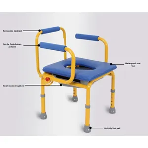 Barra de Apoyo Plegable Antideslizante de Acero Inoxidable y Plástico para Inodoro, Diseñada para Uso en Baños por Personas Mayores - Product Image 5