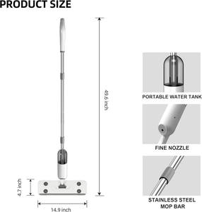 Serpillère pulvérisatrice la plus vendue 2025 avec chiffon en microfibre pour le nettoyage des sols, des fenêtres, de la maison et de la cuisine, avec tête rotative à 360° - Product Image 3